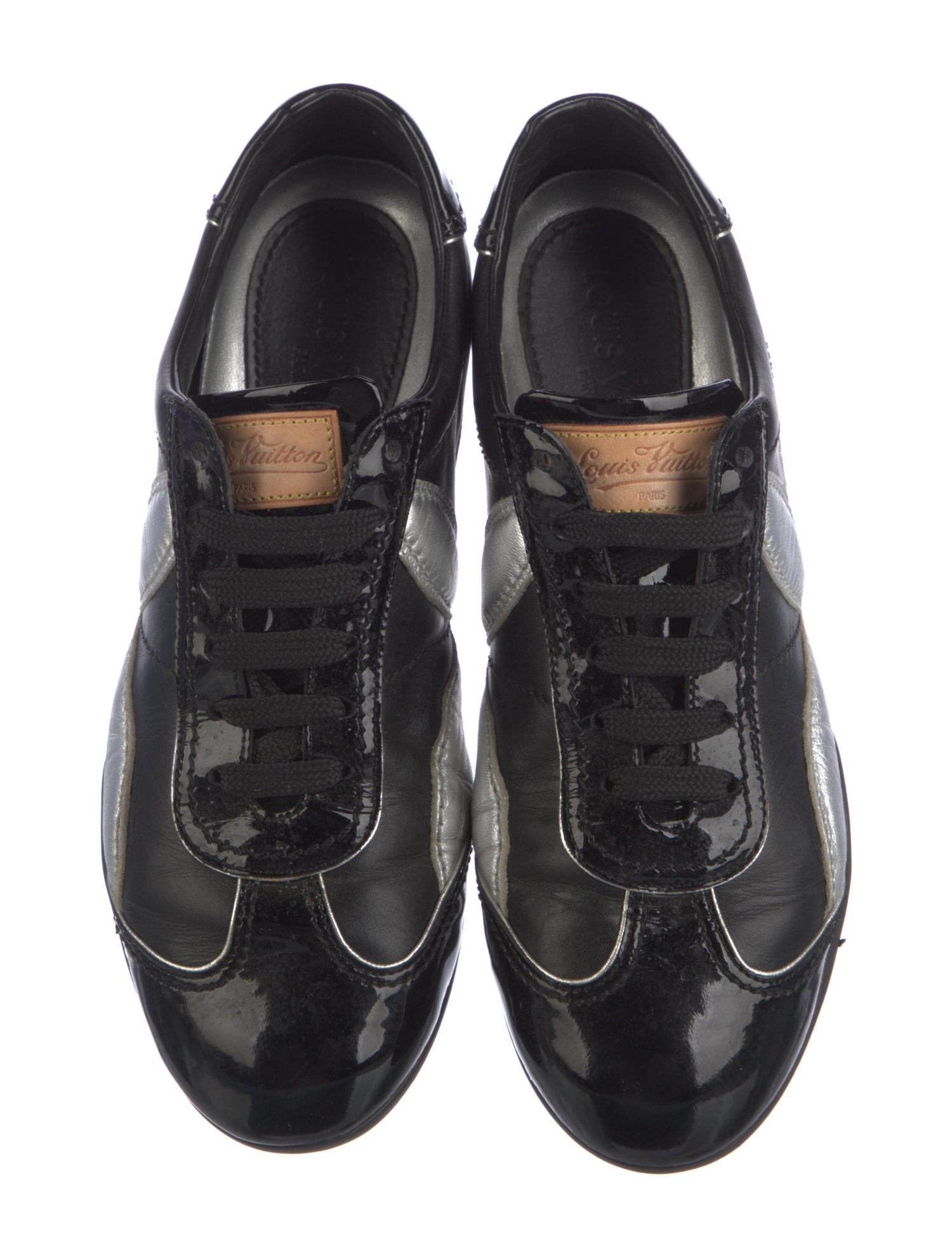 Louis Vuitton Leather Embroidered Accent Sneakers